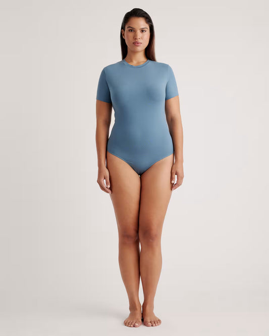 Stretch Cotton Jersey Short Sleeve Bodysuit - US 7571