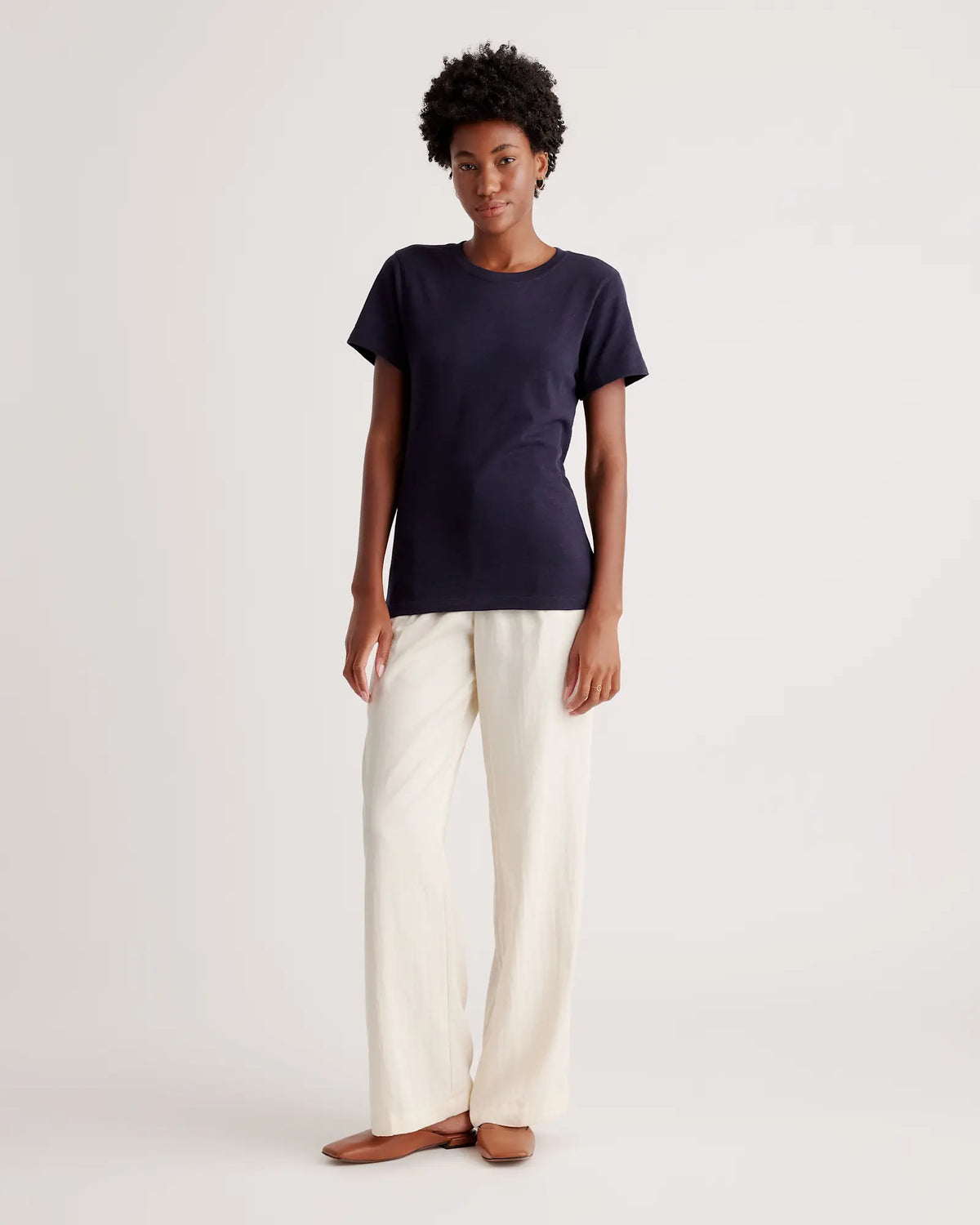 100% Organic Cotton Slub Crewneck Tee - US 9883