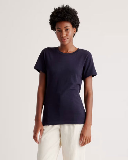 100% Organic Cotton Slub Crewneck Tee - US 9883