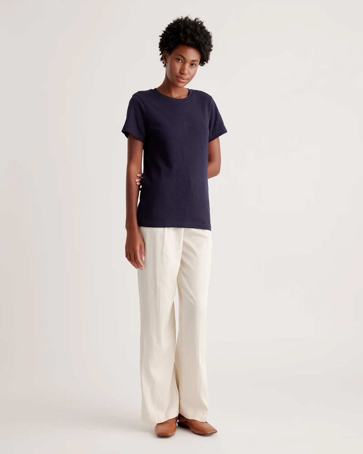 100% Organic Cotton Slub Crewneck Tee - US 9883