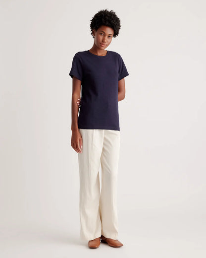 100% Organic Cotton Slub Crewneck Tee - US 9883
