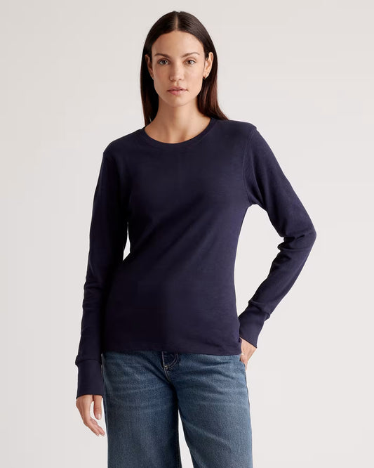 100% Organic Cotton Slub Long Sleeve Tee - US 4418