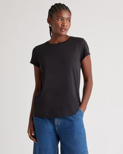 Cotton Modal Crew Neck Swing Tee - US 1116