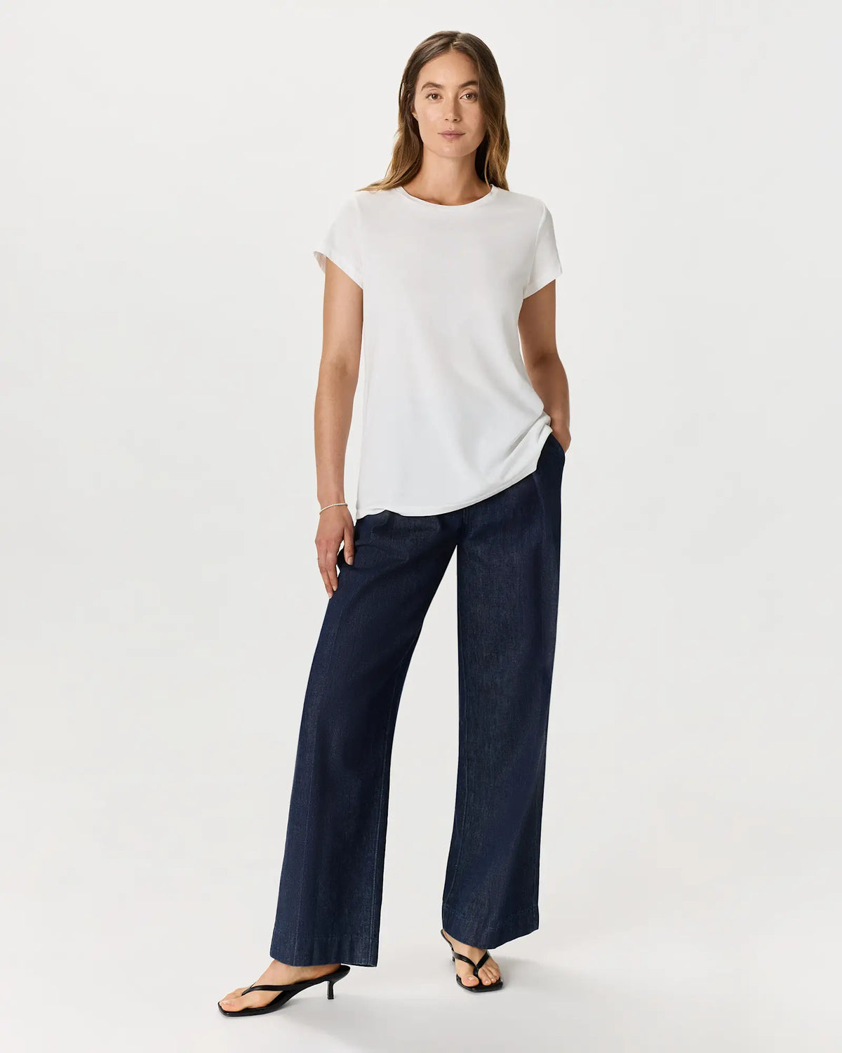 Cotton Modal Crew Neck Swing Tee - US 0033