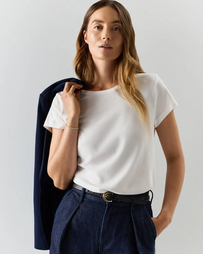 Cotton Modal Crew Neck Swing Tee - US 7346