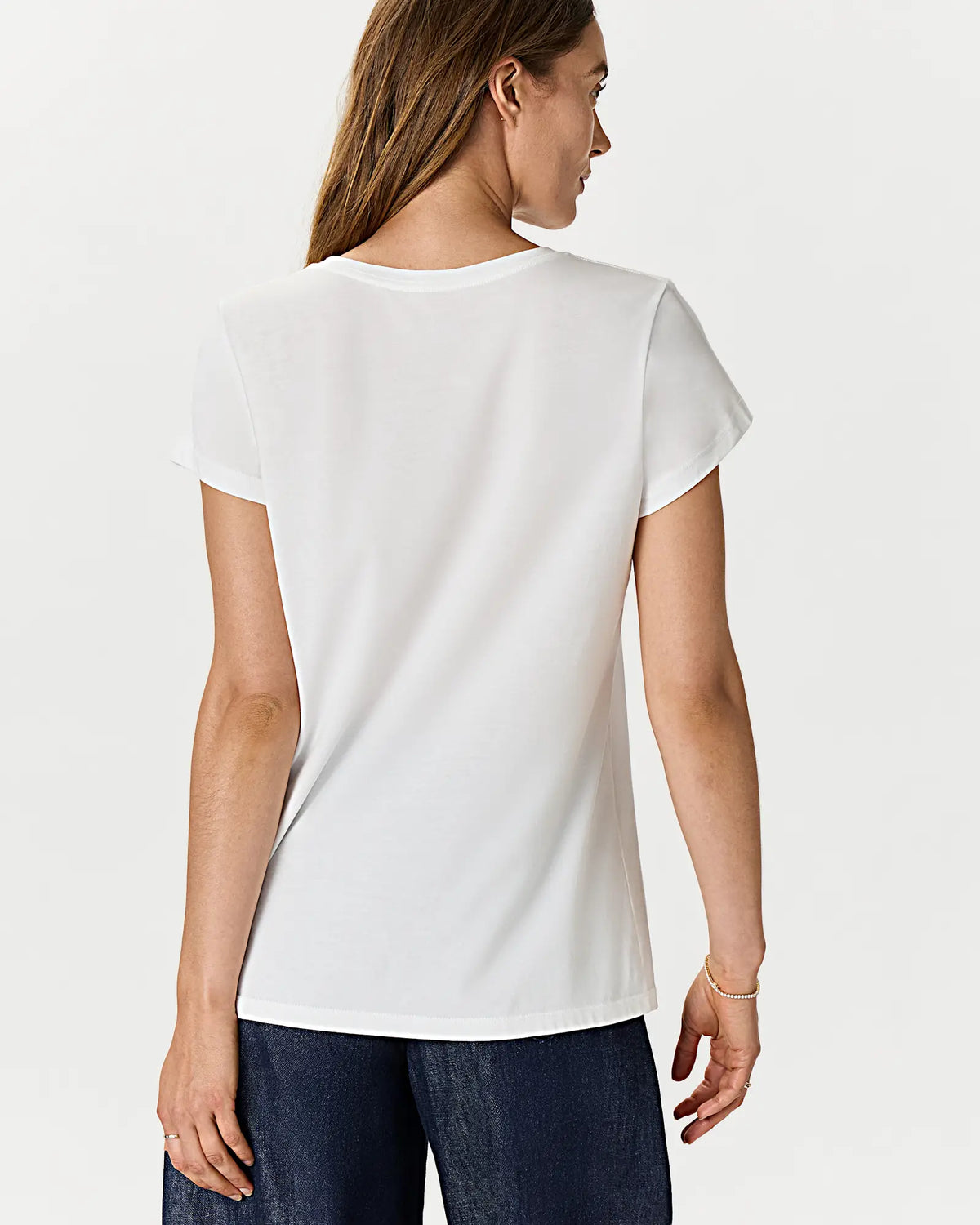 Cotton Modal Crew Neck Swing Tee - US 7346