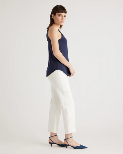 Cotton Modal Double Scoop Neck Tank - US 5625