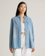 Distressed Denim Oversized Shirt - US 2946