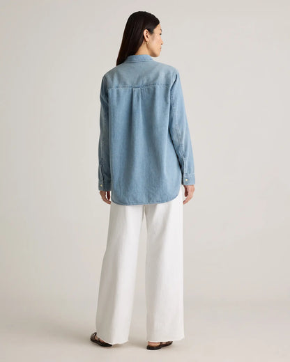 Distressed Denim Oversized Shirt - US 2946