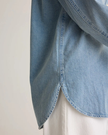 Distressed Denim Oversized Shirt - US 2946