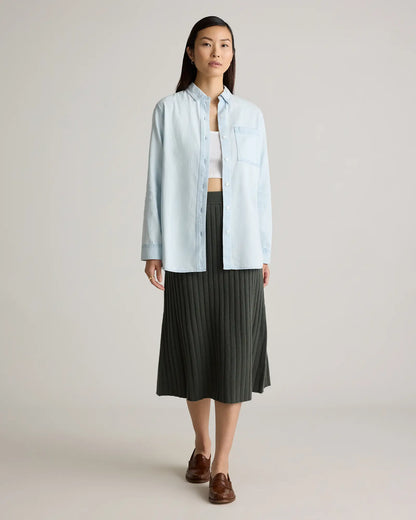 Distressed Denim Oversized Shirt - US 8340