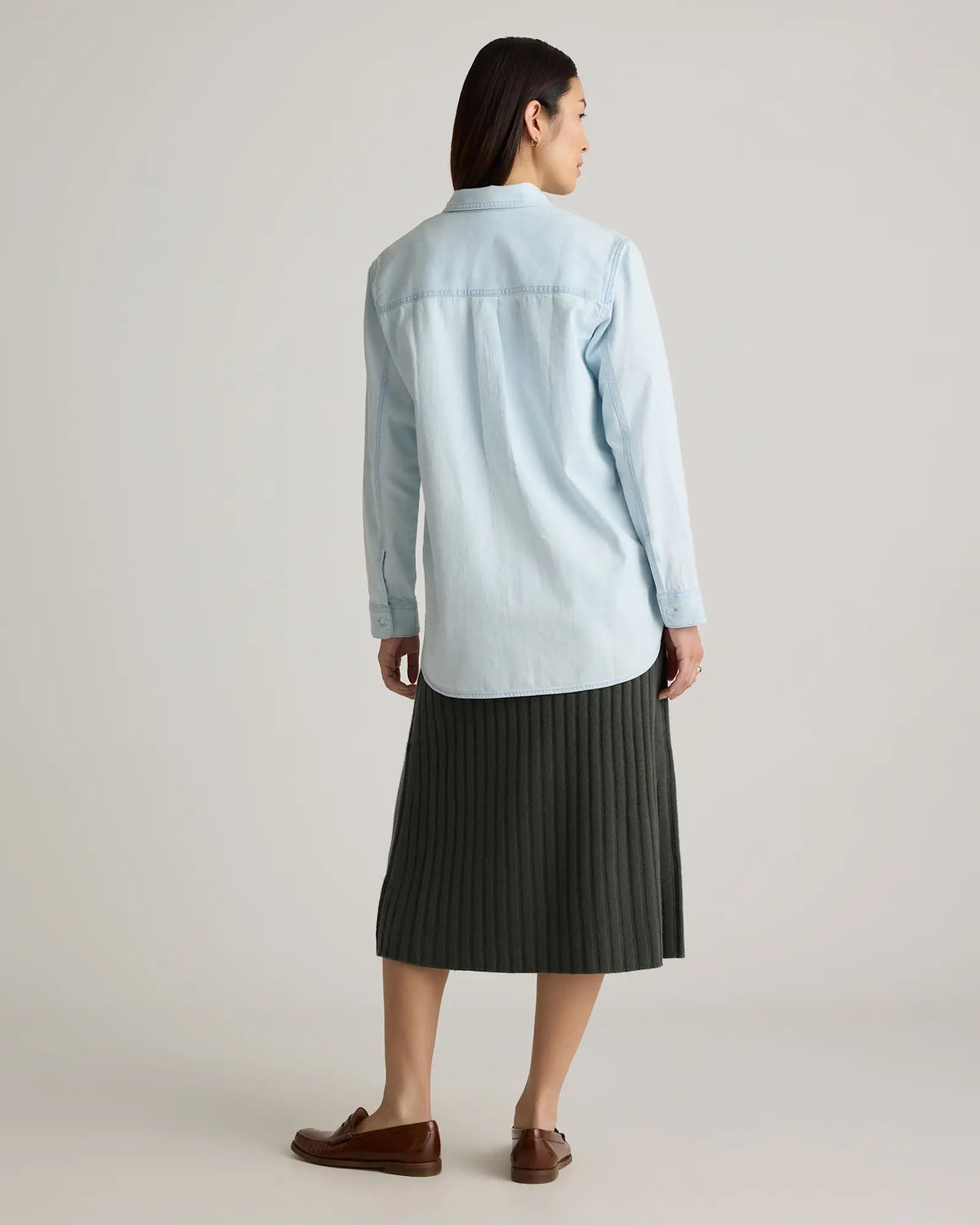 Distressed Denim Oversized Shirt - US 8340