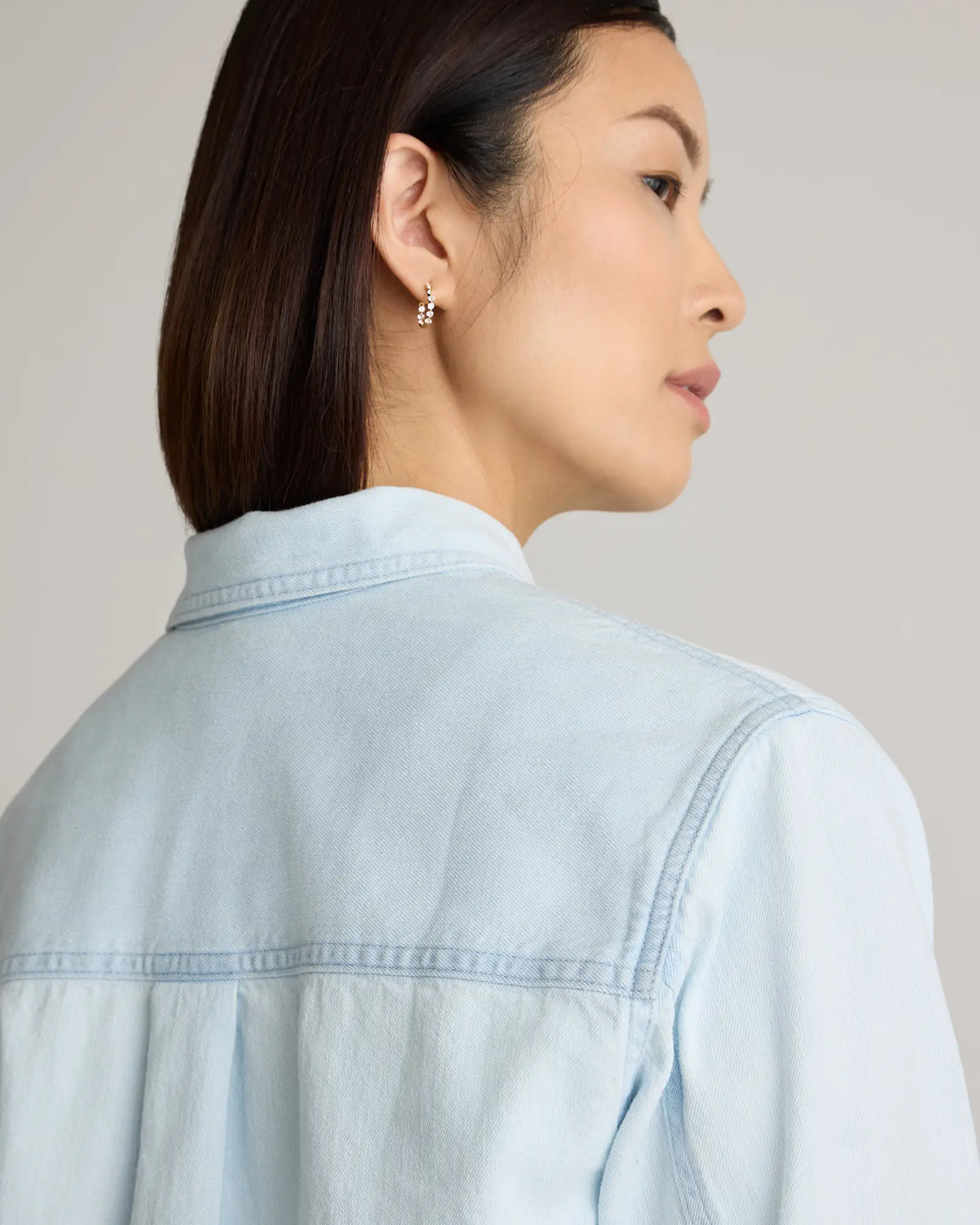 Distressed Denim Oversized Shirt - US 8340