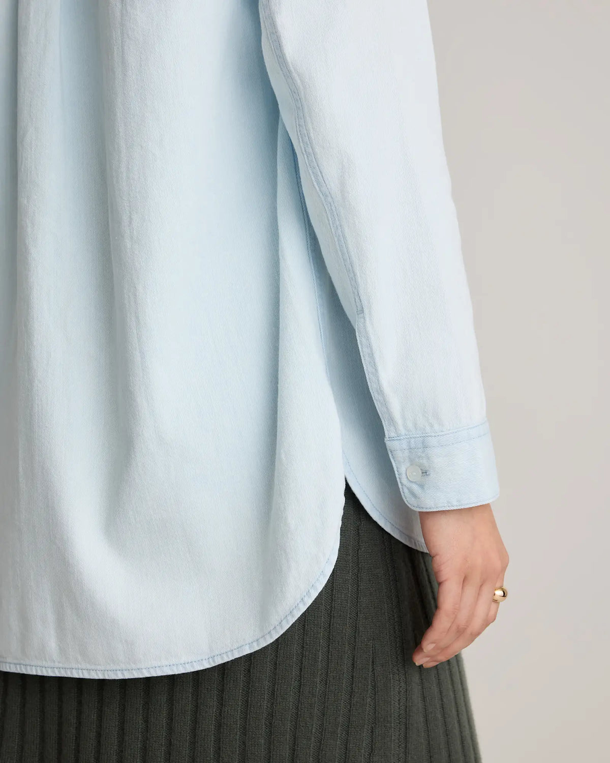 Distressed Denim Oversized Shirt - US 8340