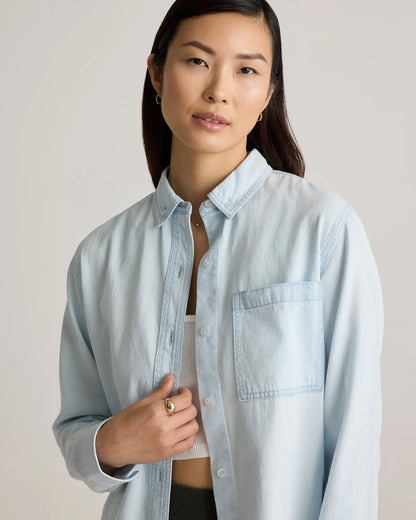 Distressed Denim Oversized Shirt - US 8340