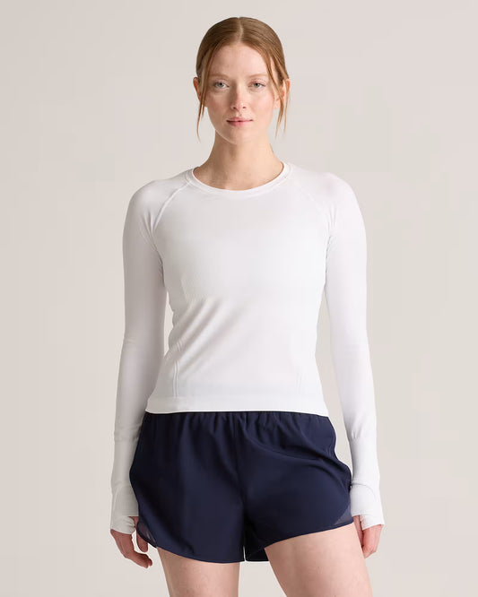 Seamless Waist-Length Long Sleeve Top - US 9966
