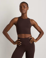 Ultra-Form High-Neck Cropped Tank - US 7784