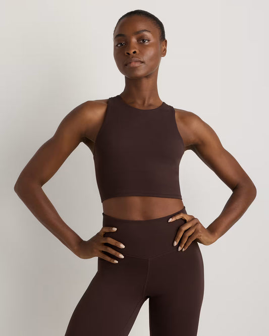 Ultra-Form High-Neck Cropped Tank - US 7784