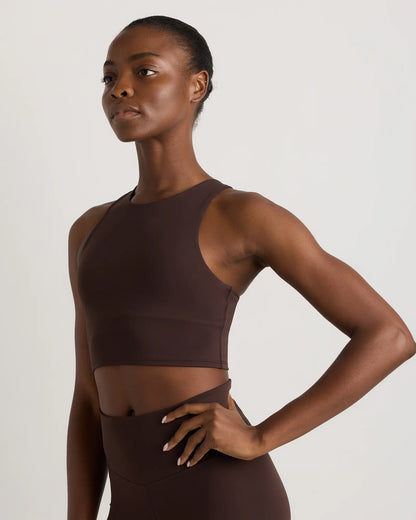 Ultra-Form High-Neck Cropped Tank - US 7784