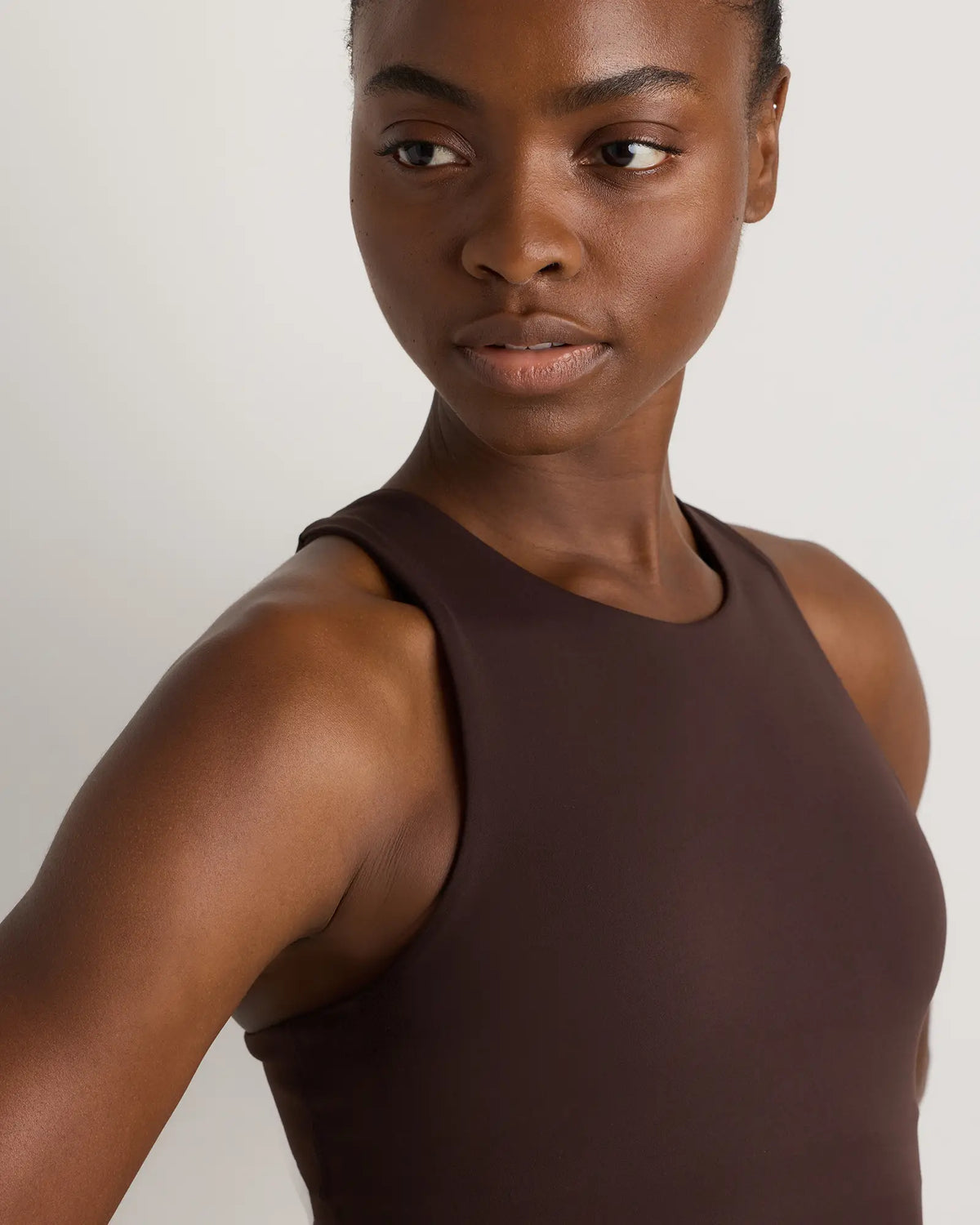 Ultra-Form High-Neck Cropped Tank - US 7784