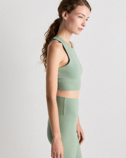 Ultra-Form High-Neck Cropped Tank - US 6152