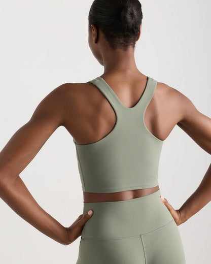 Ultra-Form High-Neck Cropped Tank - US 7534