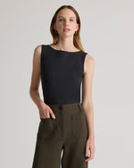 Stretch Cotton Jersey Boat Neck Tank - US 1904