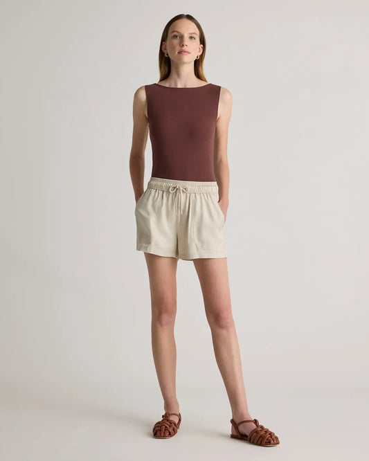 Stretch Cotton Jersey Boat Neck Tank - US 7139