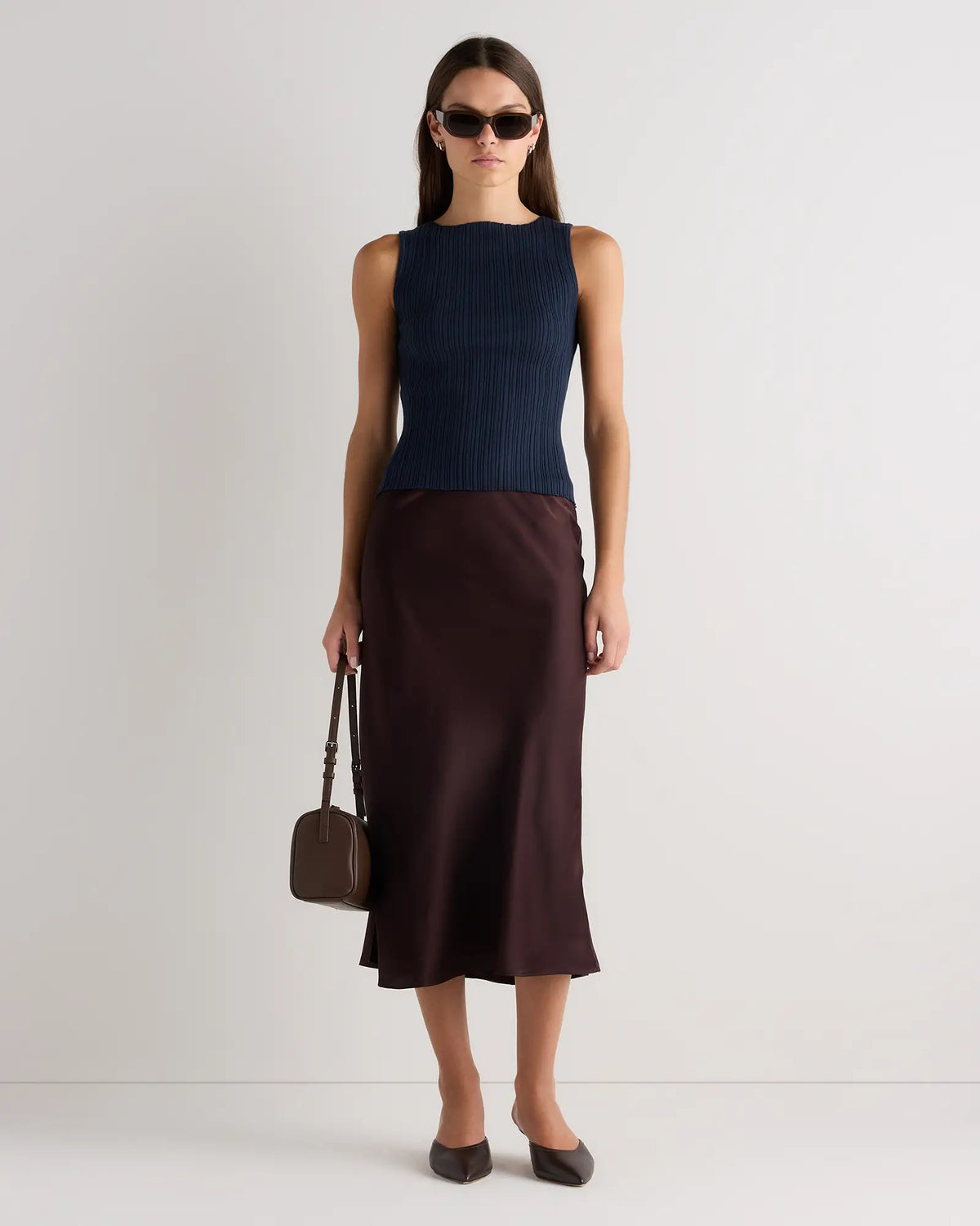 Cotton Cashmere Ribbed Tank - US 1445