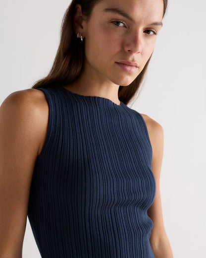 Cotton Cashmere Ribbed Tank - US 1445