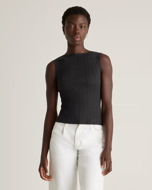 Cotton Cashmere Ribbed Tank - US 3205