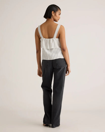 100% European Linen Square Neck Tank - US 4429