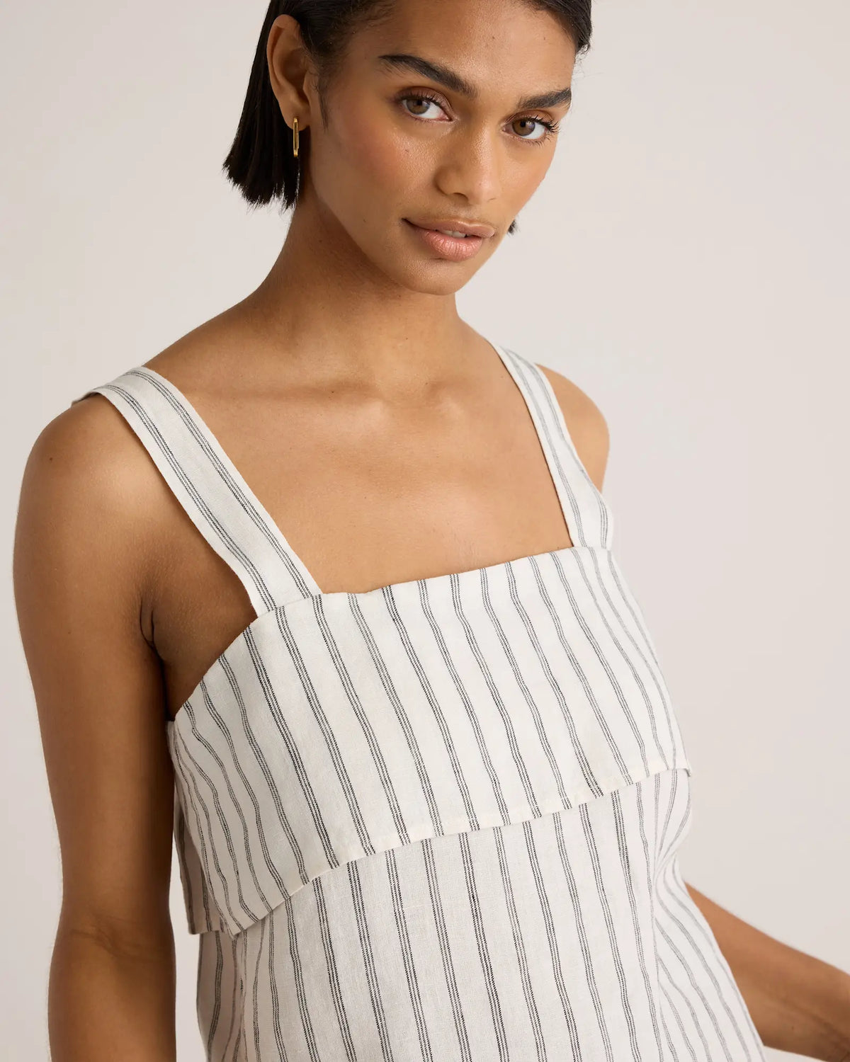 100% European Linen Square Neck Tank - US 4429