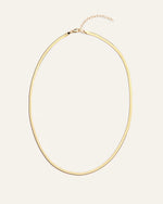 10K Gold Herringbone Chain Necklace - US 7909