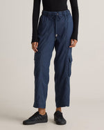 Vintage Wash Tencel Drawstring Cargo Pants - US 9391