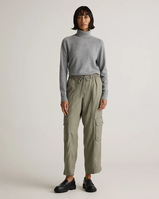 Vintage Wash Tencel Drawstring Cargo Pants - US 8232