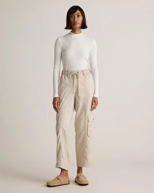 Vintage Wash Tencel Drawstring Cargo Pants - US 8942