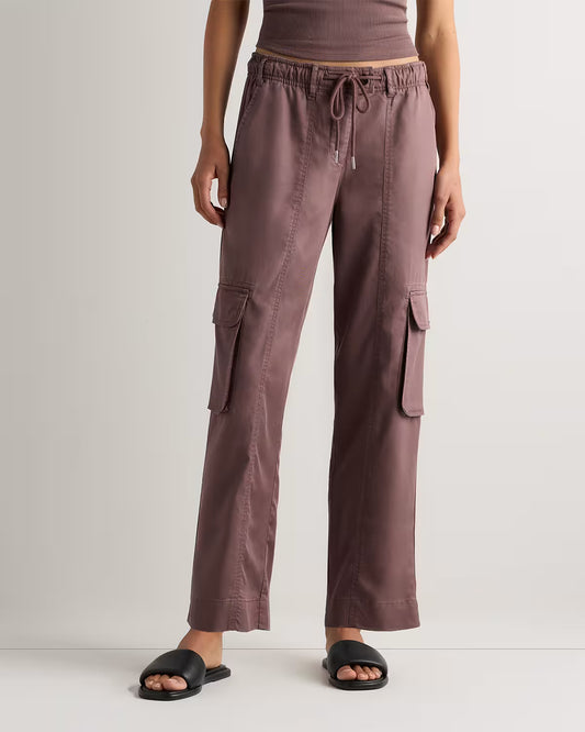 Vintage Wash Tencel Drawstring Cargo Pants - US 2205