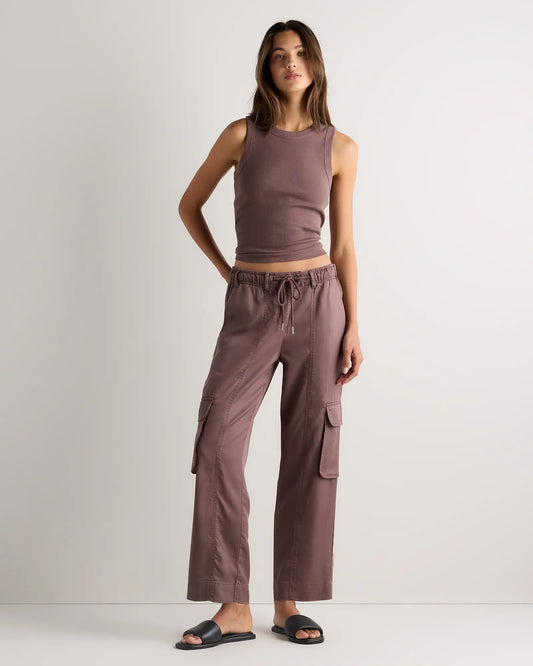 Vintage Wash Tencel Drawstring Cargo Pants - US 2205