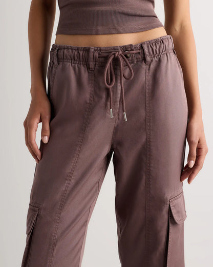 Vintage Wash Tencel Drawstring Cargo Pants - US 2205