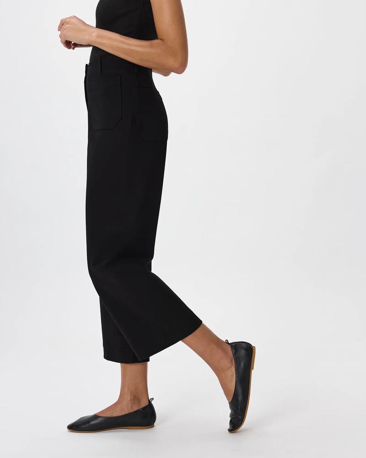 Ultra-Stretch Ponte Cropped Wide Leg Pants - US 4065