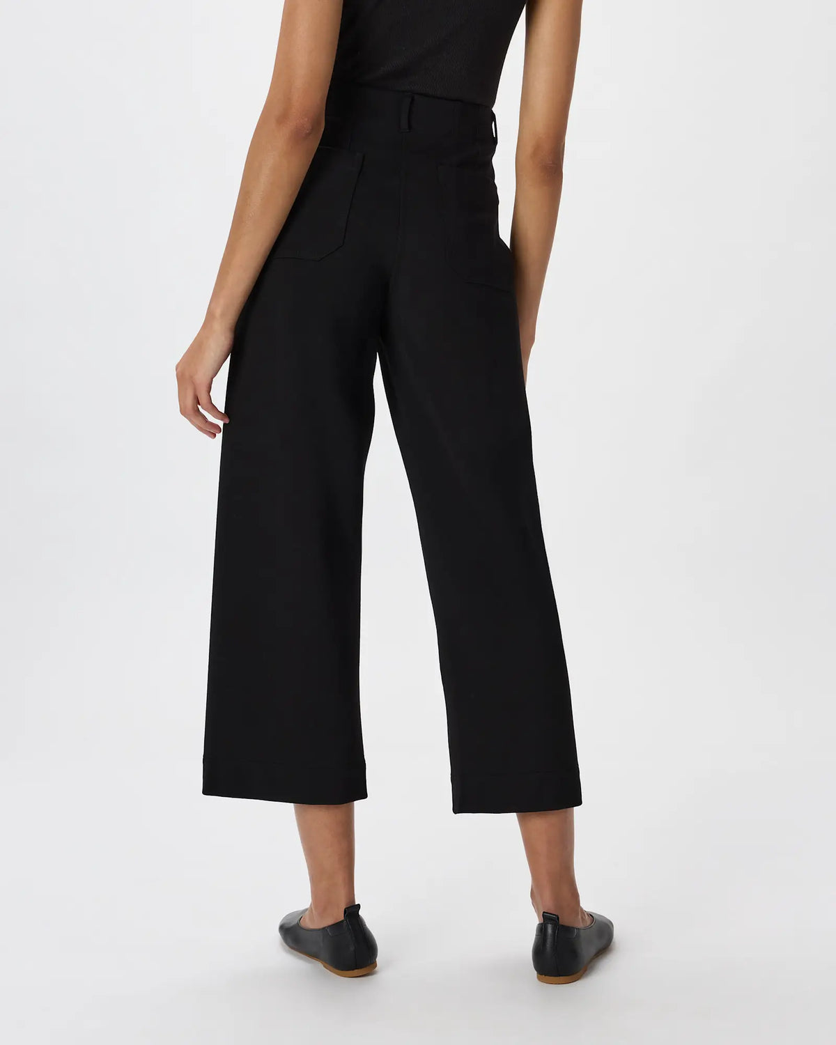 Ultra-Stretch Ponte Cropped Wide Leg Pants - US 4065