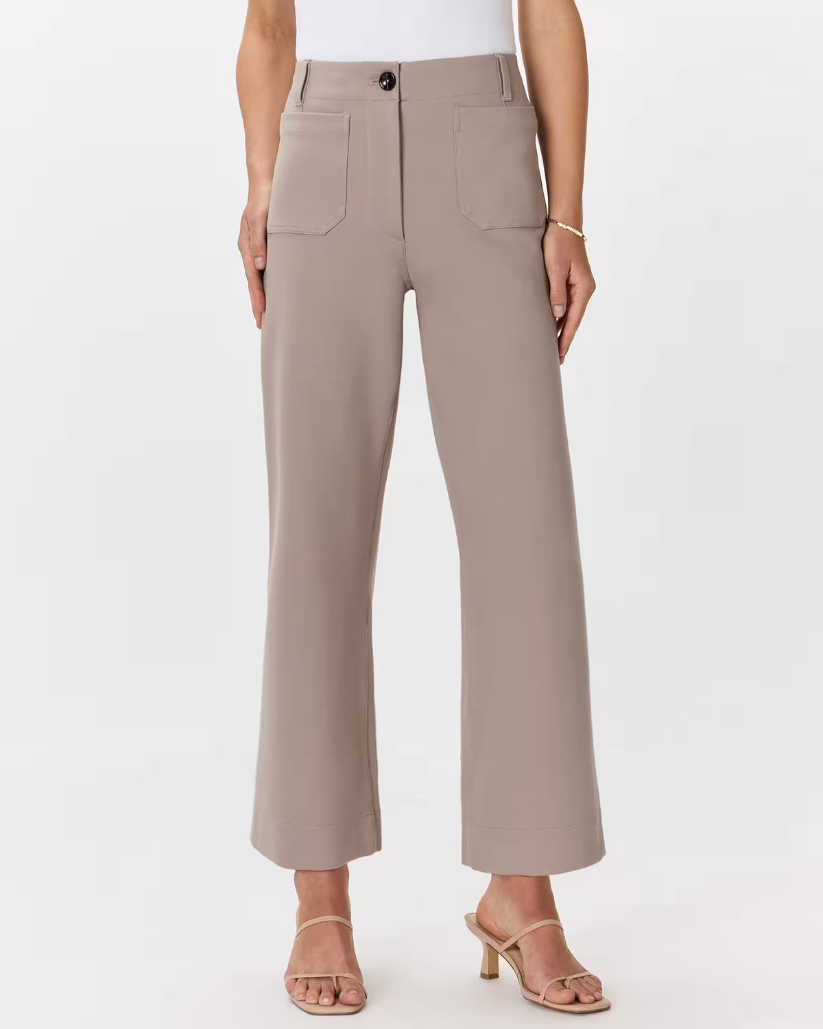 Ultra-Stretch Ponte Cropped Wide Leg Pants - US 9243