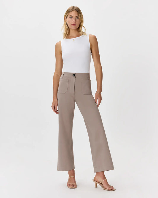Ultra-Stretch Ponte Cropped Wide Leg Pants - US 9243