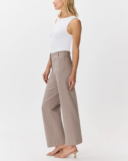 Ultra-Stretch Ponte Cropped Wide Leg Pants - US 9243