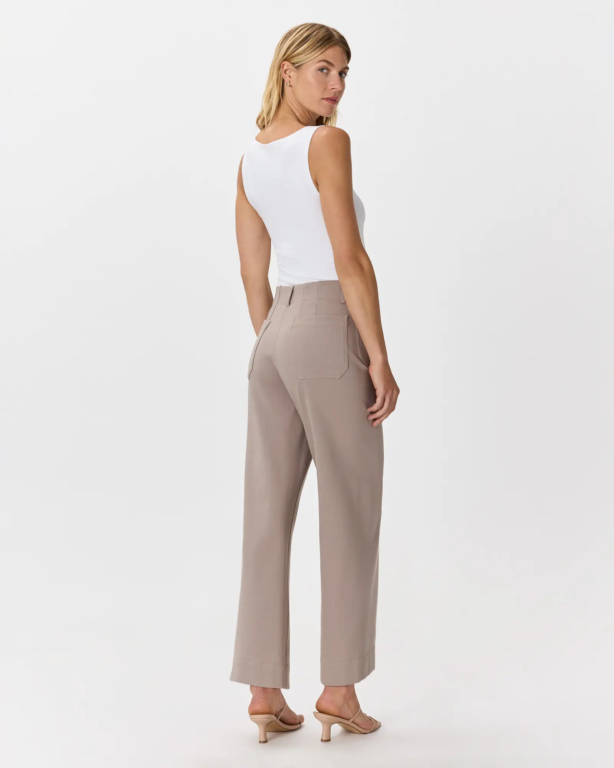 Ultra-Stretch Ponte Cropped Wide Leg Pants - US 9243