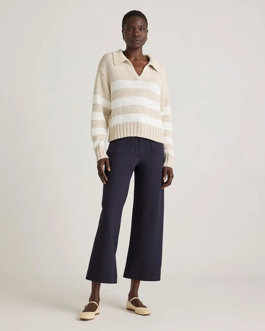 Ultra-Stretch Ponte Cropped Wide Leg Pants - US 1018