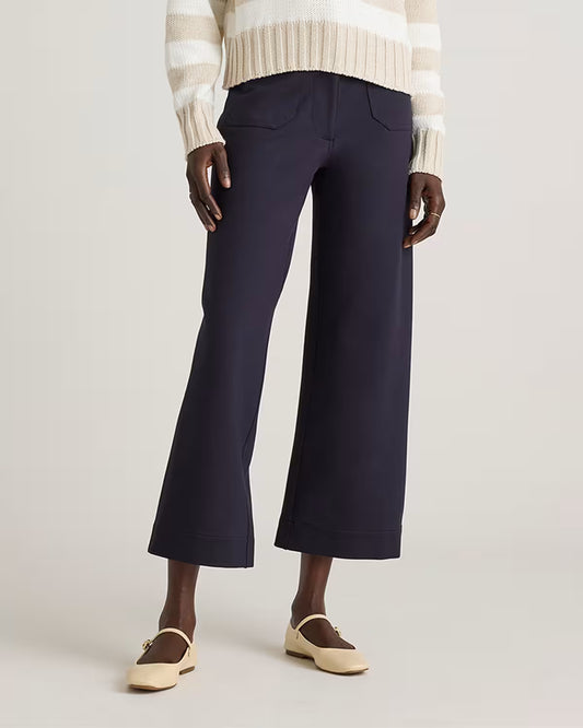 Ultra-Stretch Ponte Cropped Wide Leg Pants - US 2466