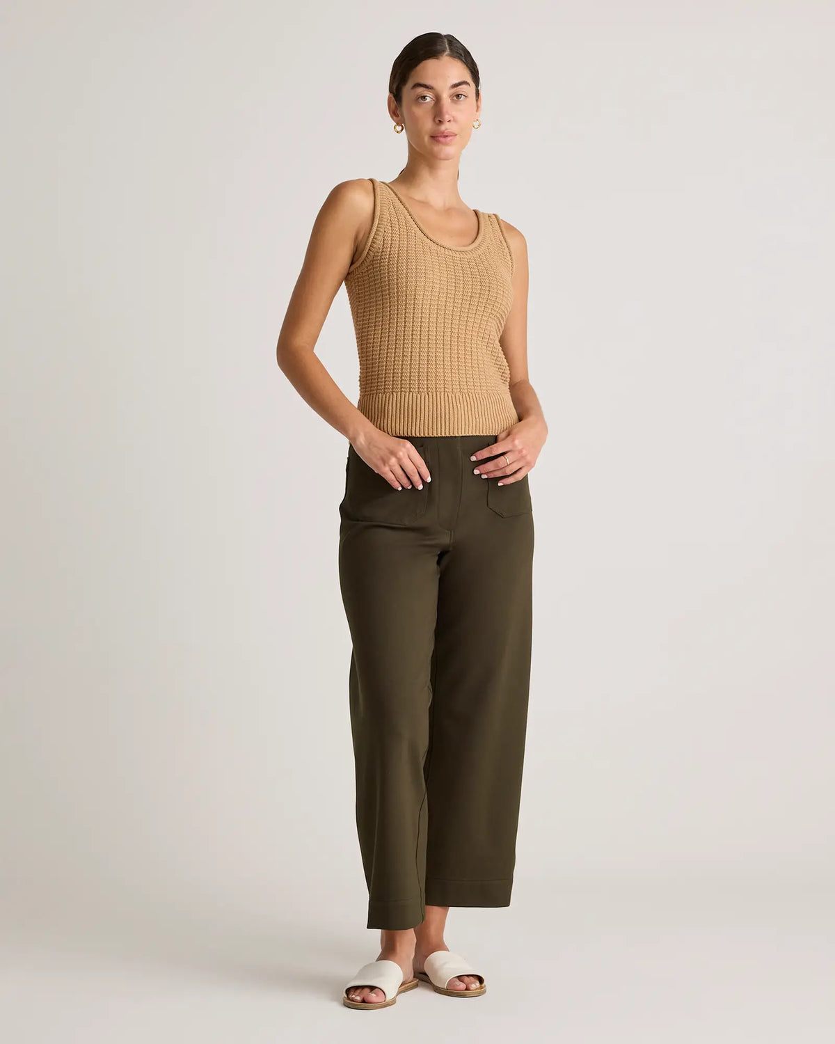 Ultra-Stretch Ponte Cropped Wide Leg Pants - US 2884