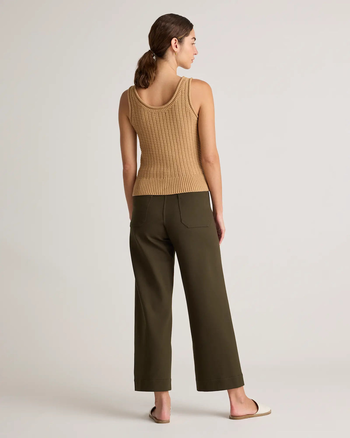 Ultra-Stretch Ponte Cropped Wide Leg Pants - US 4328
